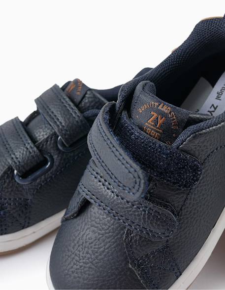 Baskets avec fermeture à scratch Bleu foncé 3 - vertbaudet enfant 
