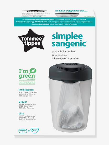 Poubelle à couches Simplee Tommee tippee SANGENIC gris 2 - vertbaudet enfant 