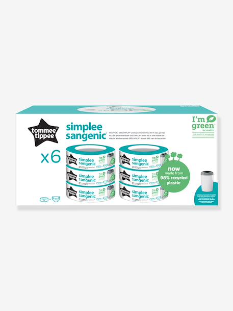Recharges Simplee x 6 en plastique recyclé gris 1 - vertbaudet enfant 