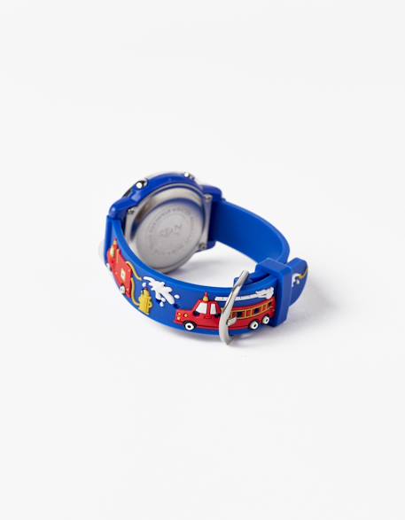 Montre avec camions de pompiers Bleu 2 - vertbaudet enfant 