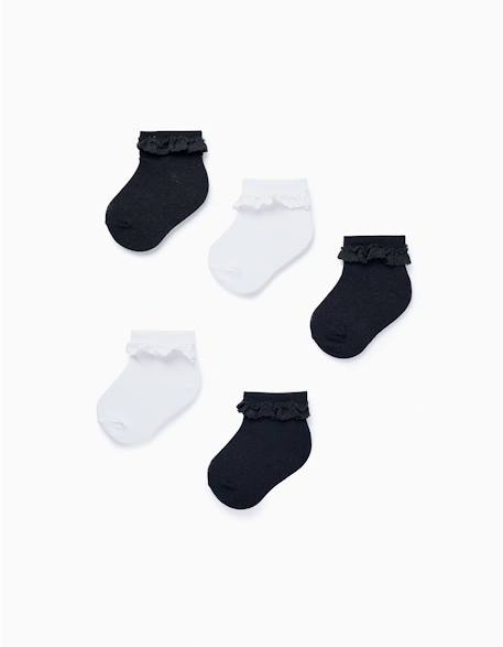 Pack 5 paires de chaussettes avec crochet Multicolore 1 - vertbaudet enfant 