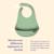 Bavoir récupérateur en silicone difax lovi Beige+Vert 10 - vertbaudet enfant 