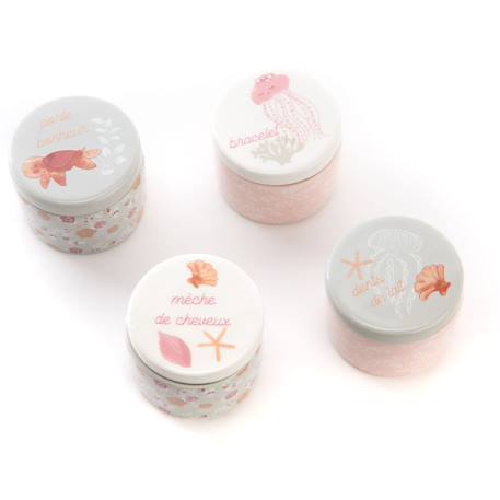 Coffret cadeau de naissance Bleu, marron, orange+Rose, gris, blanc 4 - vertbaudet enfant 