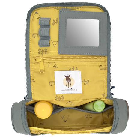 Mini trousse de toilette little gang Bleu nuit, blanc, marron+Gris, bleu clair, moutarde 9 - vertbaudet enfant 