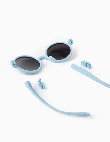 Lunettes de soleil rondes uv400 ultra flexibles Bleu clair 3 - vertbaudet enfant 