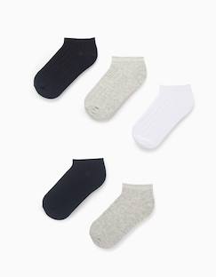 Pack 5 paires de socquettes côtelées  - vertbaudet enfant