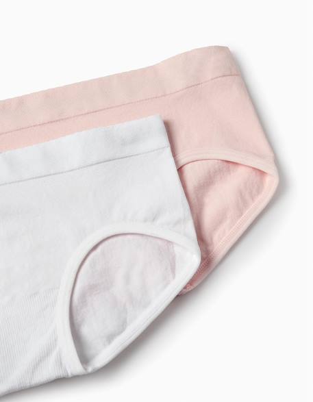 Pack 2 culottes hipsters en microfibre Multicolore 4 - vertbaudet enfant 