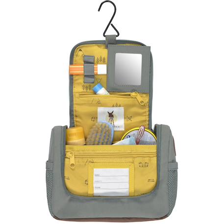 Mini trousse de toilette little gang Bleu nuit, blanc, marron+Gris, bleu clair, moutarde 10 - vertbaudet enfant 