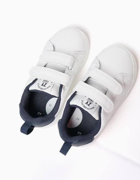 Baskets avec fermeture à scratch Bleu foncé 4 - vertbaudet enfant 