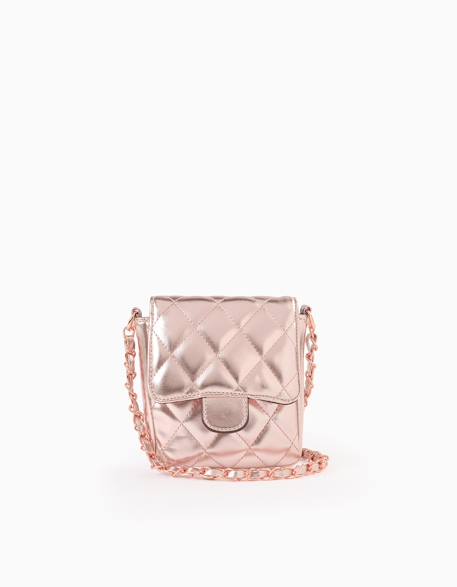 Sac matelassé brillant Rose clair 1 - vertbaudet enfant 