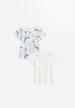 -Lot de 2 t-shirts bébé manches courtes tiana