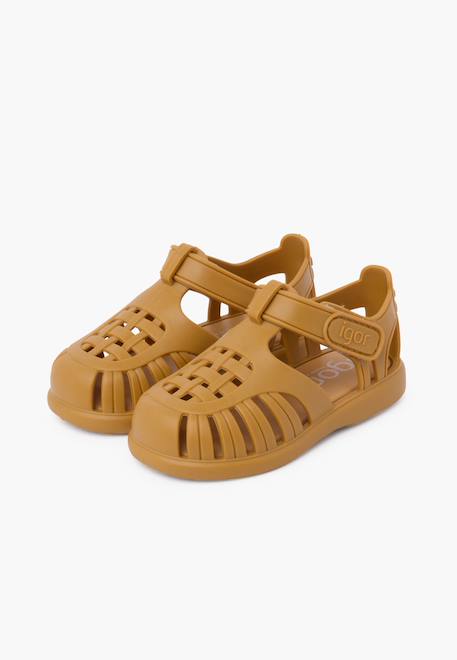 Sandales plastique à fermeture scratch tobby solid Ivoire+Menthe+Moutarde+Océan+Rose pâle+Vanille 16 - vertbaudet enfant 