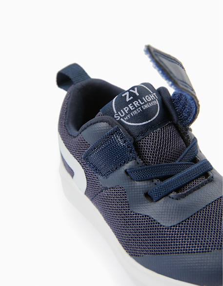 Chaussures avec des lacets élastiques Bleu foncé 4 - vertbaudet enfant 