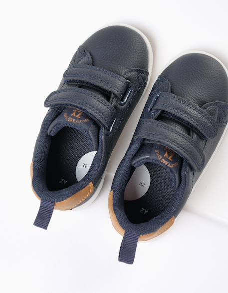 Baskets avec fermeture à scratch Bleu foncé 4 - vertbaudet enfant 