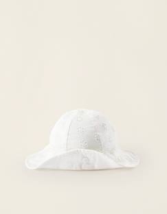 Chapeau avec broderie anglaise  - vertbaudet enfant
