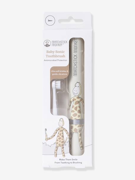 Brosse à dents électrique 1er âge beige+vert 2 - vertbaudet enfant 