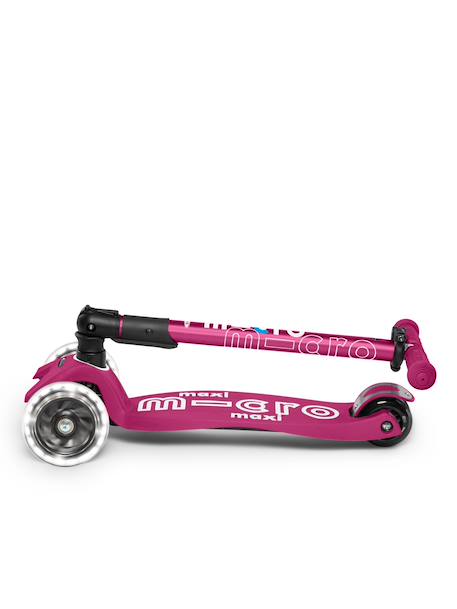 Trottinette enfant maxi micro deluxe pliable   led Baie rouge+Bleu pétrole 4 - vertbaudet enfant 