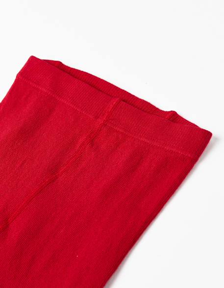 Collant en coton anti-boulochage Rouge foncé 2 - vertbaudet enfant 
