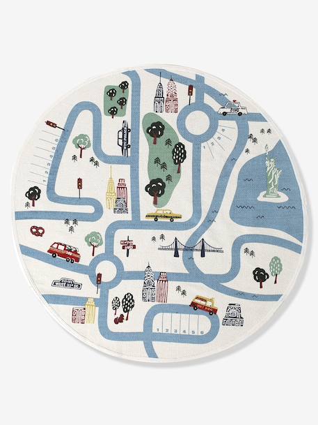 Tapis circuit rond Varsity écru 2 - vertbaudet enfant 