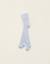 Collant taille haute en coton Bleu clair 1 - vertbaudet enfant 