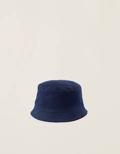 Chapeau en sergé avec bandes latérales  - vertbaudet enfant