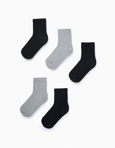Pack 5 paires de chaussettes unies Multicolore 1 - vertbaudet enfant 