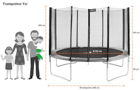 Trampoline rond ø360cm avec filet, échelle, bâche et kit ancrage - ralli 360 Vert 3 - vertbaudet enfant 