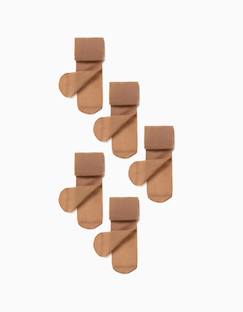 Pack 5 collants en microfibre  - vertbaudet enfant