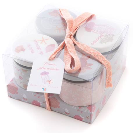 Coffret cadeau de naissance Bleu, marron, orange+Rose, gris, blanc 9 - vertbaudet enfant 