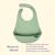 Bavoir récupérateur en silicone difax lovi Beige+Vert 11 - vertbaudet enfant 