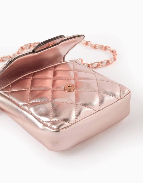 Sac matelassé brillant Rose clair 3 - vertbaudet enfant 