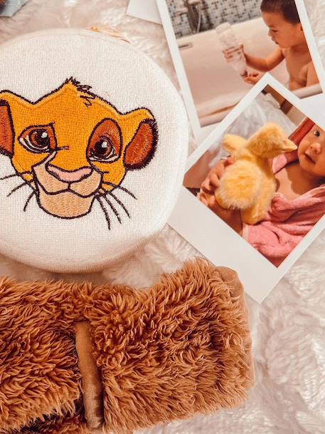 Eponge bébé Disney brodée tête de Simba écru 2 - vertbaudet enfant 