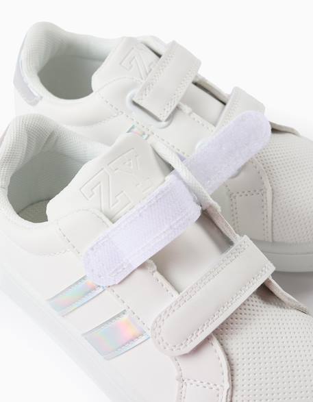 Baskets avec détails iridescentes Blanc 3 - vertbaudet enfant 