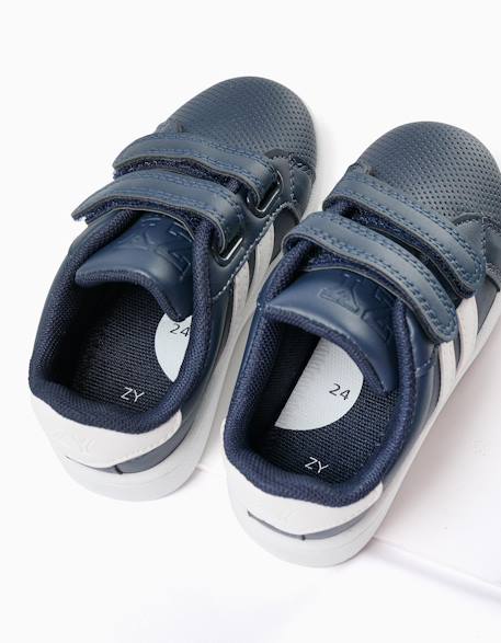 Baskets avec rayures Bleu foncé 4 - vertbaudet enfant 