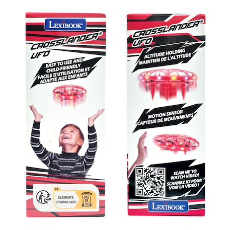 Mini drone à contrôle gestuel mains libres, rechargeable Rouge 4 - vertbaudet enfant 