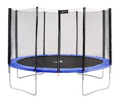 Jouet-Jeux de plein air-Trampoline rond bleu ø 360cm avec filet de protection
