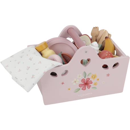 Panier de pique-nique Rose, vert d'eau, jaune 1 - vertbaudet enfant 