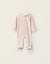 Grenouillère en velours avec col à volants Beige clair 2 - vertbaudet enfant 
