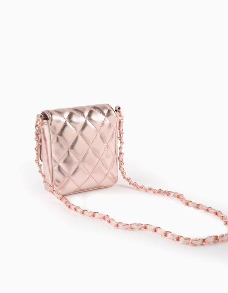 Sac matelassé brillant Rose clair 2 - vertbaudet enfant 