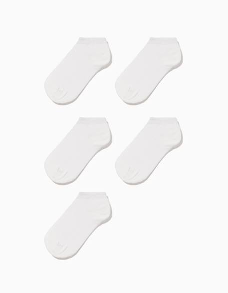 Pack 5 paires de socquettes unies Blanc 1 - vertbaudet enfant 