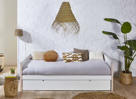 Lit gigogne banquette tyko Blanc & pin 2 - vertbaudet enfant 