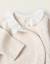 Grenouillère en velours avec col à volants Beige clair 3 - vertbaudet enfant 