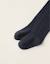 Collants en tricot avec volants Bleu foncé 3 - vertbaudet enfant 