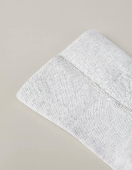 Collant taille haute en coton Gris clair 2 - vertbaudet enfant 