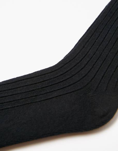 Collants en maille côtelée anti-boulochage Noir 3 - vertbaudet enfant 