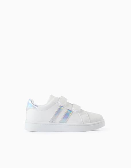 Baskets avec détails iridescentes Blanc 1 - vertbaudet enfant 