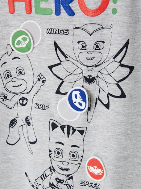 T-shirt Pyjamasques® avec badges amovibles GRIS CHINE 3 - vertbaudet enfant 