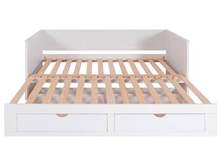 Lit banquette extensible miho Blanc 6 - vertbaudet enfant 