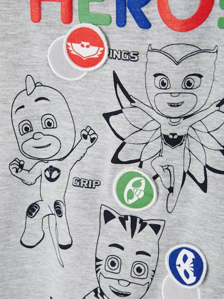 T-shirt Pyjamasques® avec badges amovibles GRIS CHINE 4 - vertbaudet enfant 