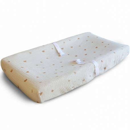 Housse de matelas à langer en coton bio rainbows (72 x 48 cm) Ecru 3 - vertbaudet enfant 
